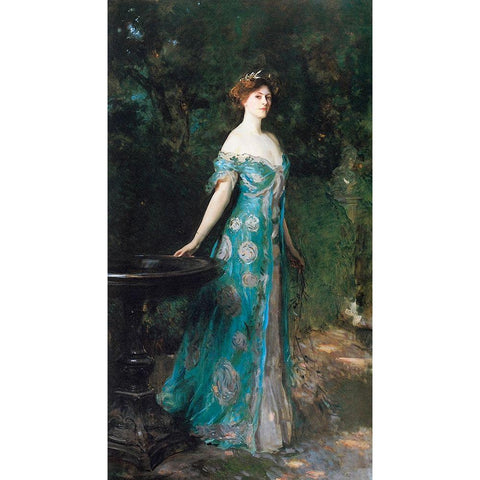 Millicent, Duchess of Sutherland, 1904 Gold Ornate Wood Framed Art Print with Double Matting by Sargent, John Singer