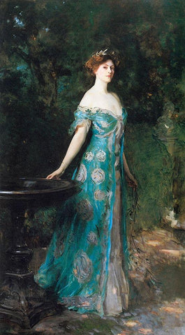 Millicent, Duchess of Sutherland, 1904 White Modern Wood Framed Art Print with Double Matting by Sargent, John Singer