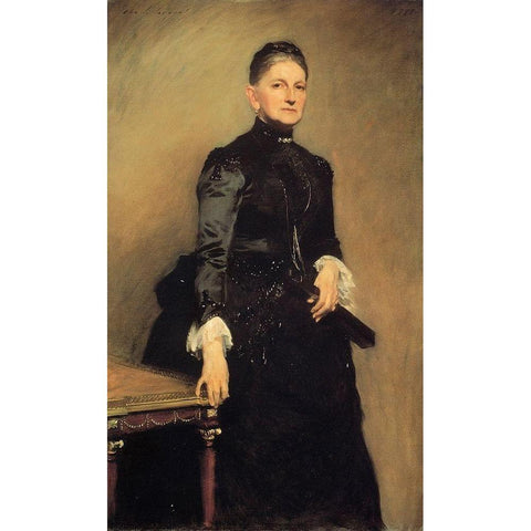 Mrs Adrian Iselin White Modern Wood Framed Art Print by Sargent, John Singer