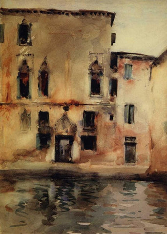 Palazzo Marcello, 1880-81 White Modern Wood Framed Art Print with Double Matting by Sargent, John Singer