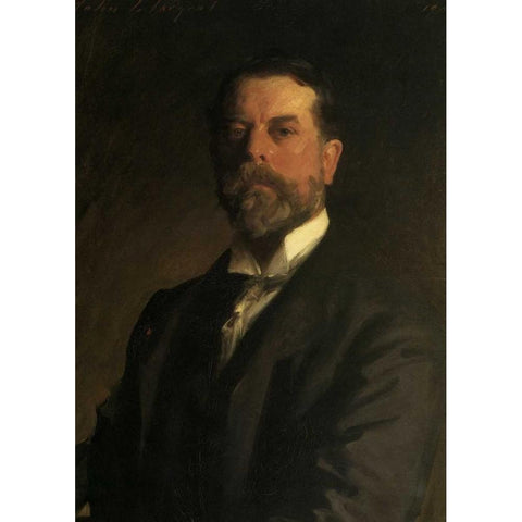 Self Portrait White Modern Wood Framed Art Print by Sargent, John Singer