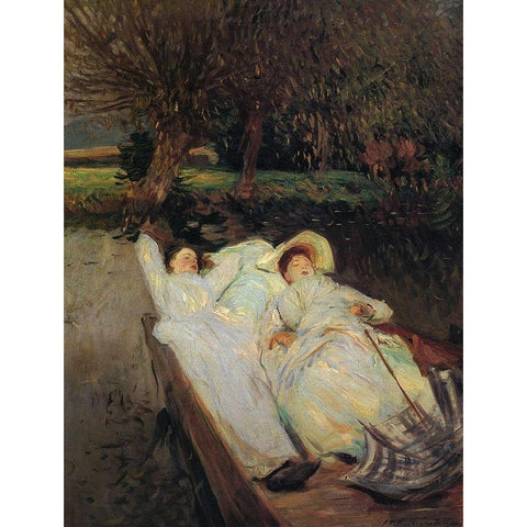 St Martins, Summer 1888 White Modern Wood Framed Art Print by Sargent, John Singer