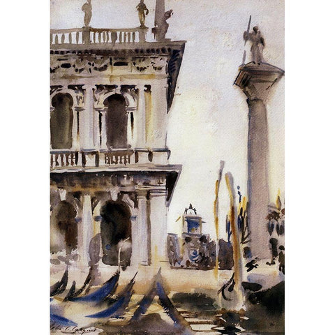 The Libreria, 1904 White Modern Wood Framed Art Print by Sargent, John Singer