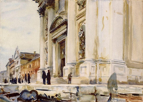 Venice Gesuati 1902-04 White Modern Wood Framed Art Print with Double Matting by Sargent, John Singer