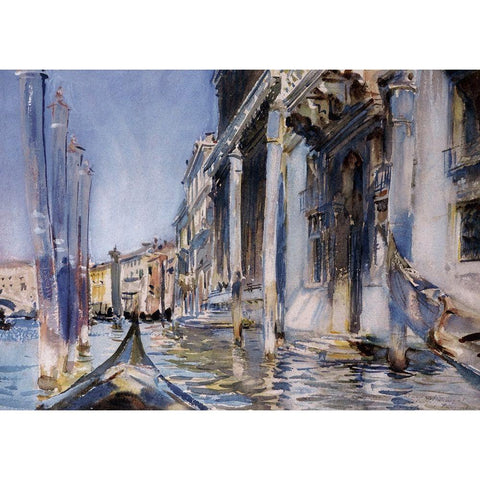 View of the Grand Canal, 1904 Black Modern Wood Framed Art Print with Double Matting by Sargent, John Singer