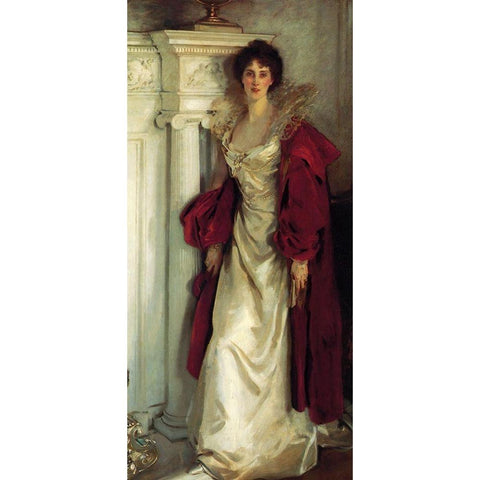 Winifred Duchess Of Portland Gold Ornate Wood Framed Art Print with Double Matting by Sargent, John Singer