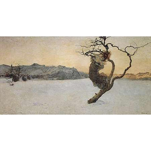 The Bad Mothers Black Modern Wood Framed Art Print by Segantini, Giovanni