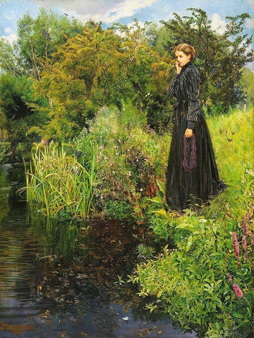 Boer War White Modern Wood Framed Art Print with Double Matting by Shaw, John Byam Liston