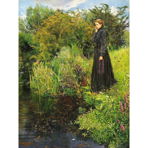 Boer War Black Modern Wood Framed Art Print by Shaw, John Byam Liston