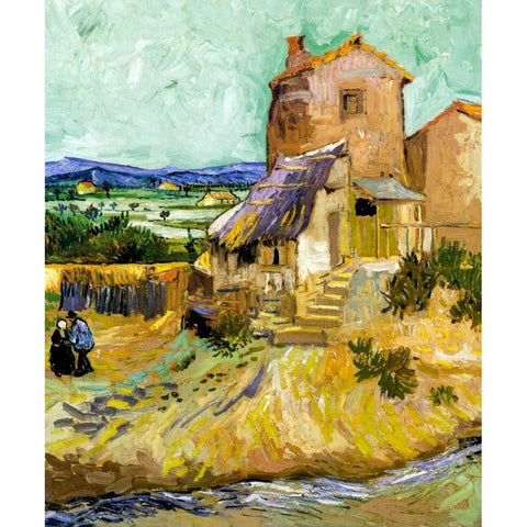 The Old Mill 1888 White Modern Wood Framed Art Print by Van Gogh, Vincent