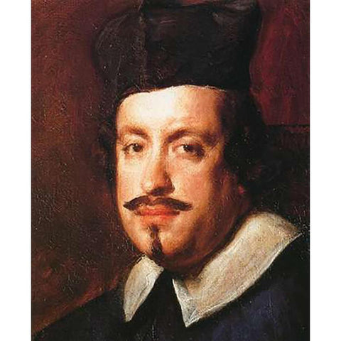 Camillo Massimi White Modern Wood Framed Art Print by Velazquez, Diego