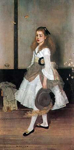 Cicely Alexander Black Ornate Wood Framed Art Print with Double Matting by Whistler, James McNeill