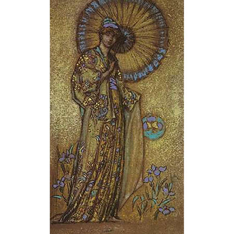 Design For A Mosaic 1888 Black Modern Wood Framed Art Print by Whistler, James McNeill