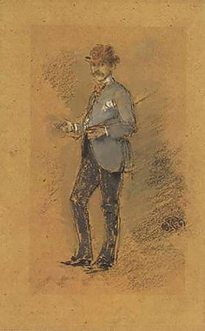 Harper Pennington 1880 Black Ornate Wood Framed Art Print with Double Matting by Whistler, James McNeill