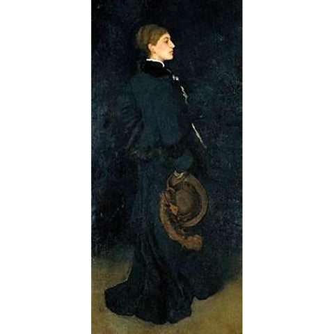 Miss Rosa Corder Gold Ornate Wood Framed Art Print with Double Matting by Whistler, James McNeill