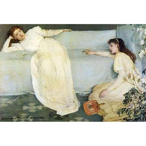 Symphony In White White Modern Wood Framed Art Print by Whistler, James McNeill