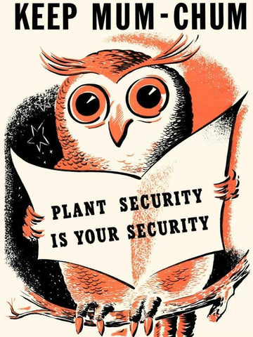 Keep Mum-Chum Black Ornate Wood Framed Art Print with Double Matting by Unknown