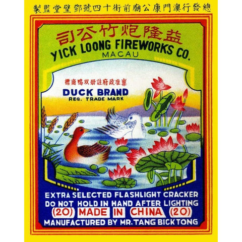 Duck Brand Extra Selected Flashlight Cracker Black Modern Wood Framed Art Print with Double Matting by Unknown