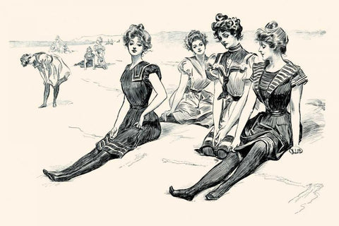 Picturesque America Black Ornate Wood Framed Art Print with Double Matting by Gibson, Charles Dana