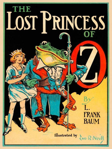 Lost Princess of Oz White Modern Wood Framed Art Print with Double Matting by Neill, John R.