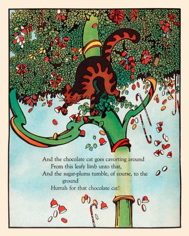 Tumbling Sugar Plums Black Ornate Wood Framed Art Print with Double Matting by Field, Eugene