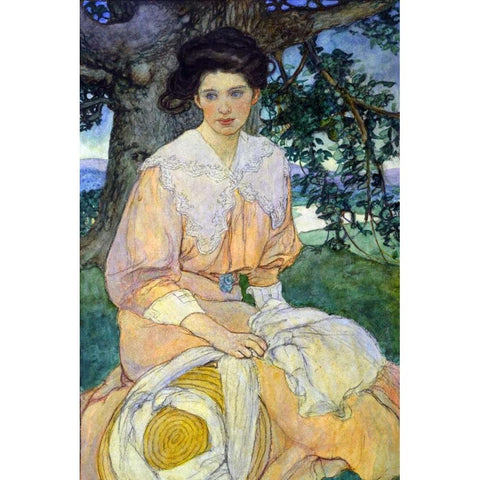 Gisele White Modern Wood Framed Art Print by Green, Elizabeth Shippen