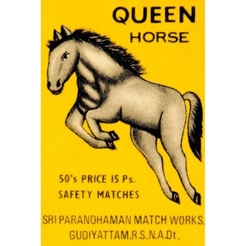 Queen Horse Matches White Modern Wood Framed Art Print by Phillumenart