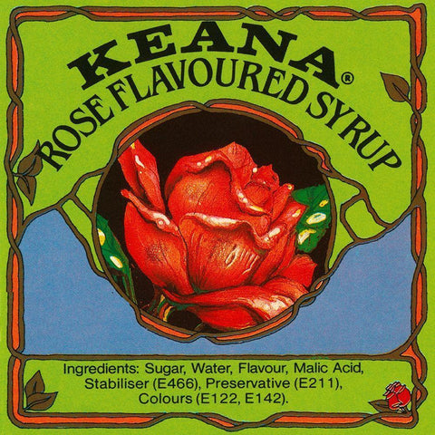 Keana Rose Flavoured Syrup Black Modern Wood Framed Art Print with Double Matting by Retrolabel