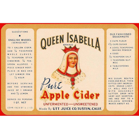 Queen Isabella Pure Apple Cider Gold Ornate Wood Framed Art Print with Double Matting by Retrolabel