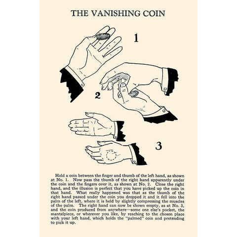 The Vanishing Coin Black Modern Wood Framed Art Print by Retromagic