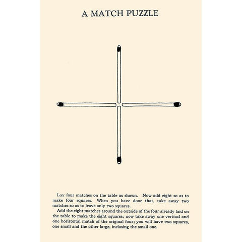 A Match Puzzle Gold Ornate Wood Framed Art Print with Double Matting by Retromagic