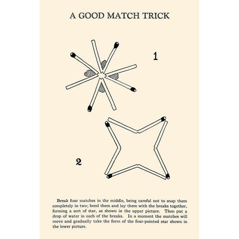 A Good Match Trick Black Modern Wood Framed Art Print with Double Matting by Retromagic