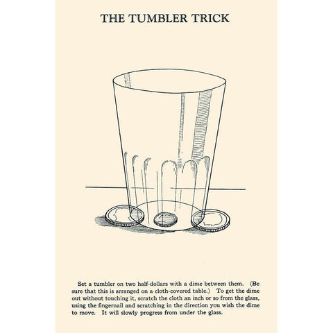 The Tumbler Trick Black Modern Wood Framed Art Print with Double Matting by Retromagic