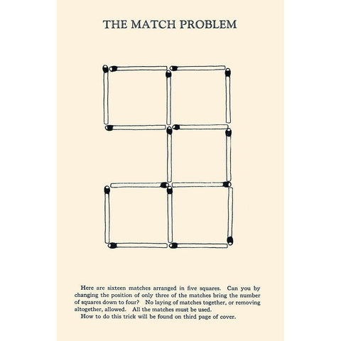 The Match Problem White Modern Wood Framed Art Print by Retromagic