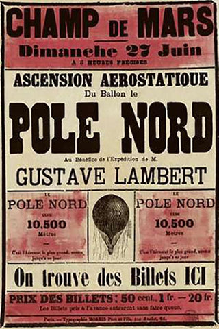 Pole Nord Black Ornate Wood Framed Art Print with Double Matting by Inventions