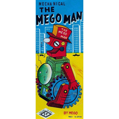 The Megoman Black Modern Wood Framed Art Print with Double Matting by Retrobot