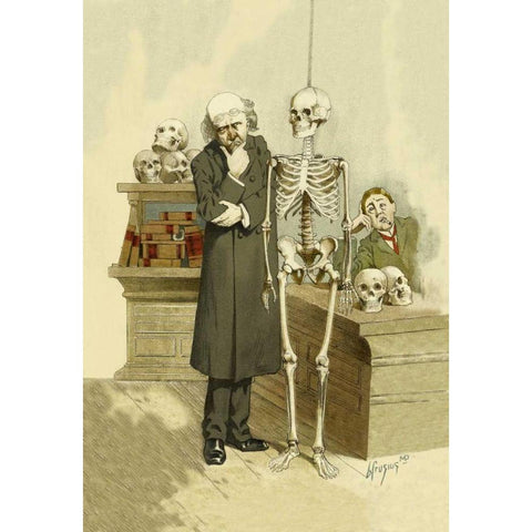 Death Under Inspection Black Modern Wood Framed Art Print with Double Matting by Frusius