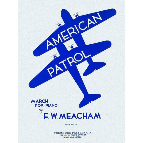 American Patrol Black Modern Wood Framed Art Print by Retrotravel