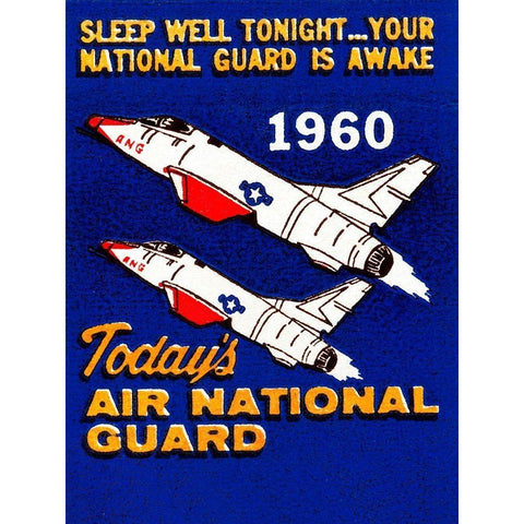 Todays Air National Guard Gold Ornate Wood Framed Art Print with Double Matting by Retrotravel