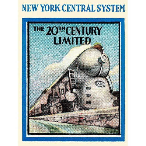 New York Central System - The 20th Century Limited White Modern Wood Framed Art Print by Retrotravel