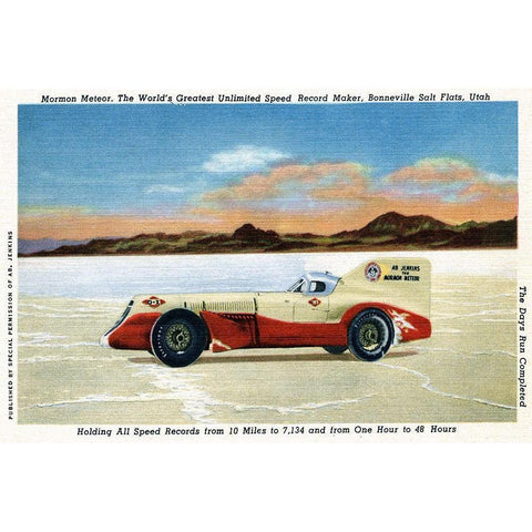 Mormon Meteor; The Days Run Complete Black Modern Wood Framed Art Print with Double Matting by Retrotravel