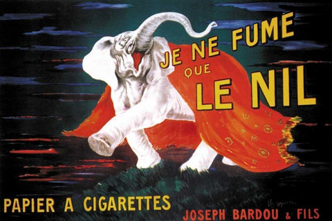 Je Ne Fume Que Le Nil White Modern Wood Framed Art Print with Double Matting by Vintage Elephant