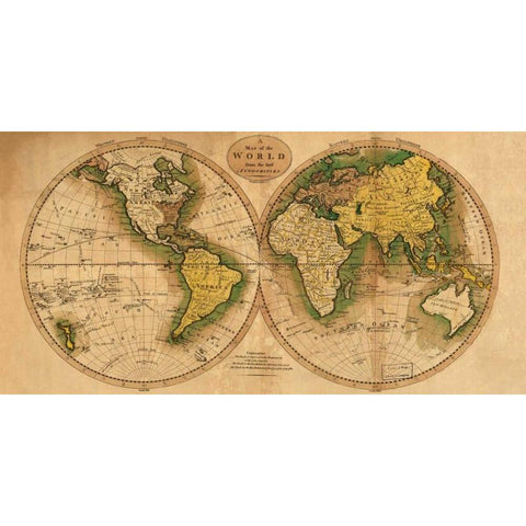 World Map Black Modern Wood Framed Art Print by Carey, Matthew