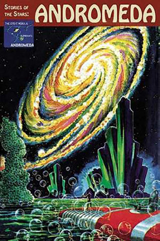 Retrosci-fi: Stories of the Stars... Andromeda White Modern Wood Framed Art Print with Double Matting by Paul, Frank R.