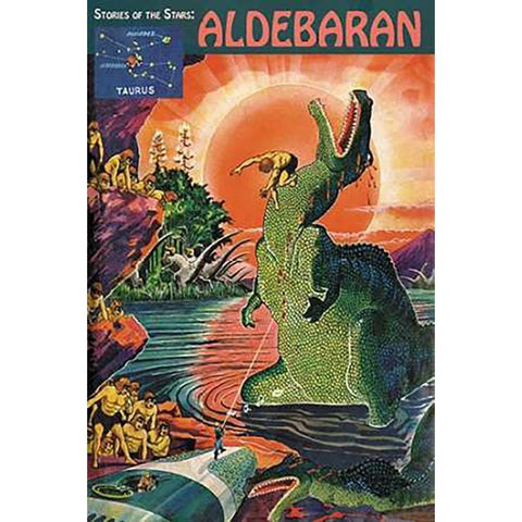 Retrosci-fi: Stories of the Stars...Aldebaran Black Modern Wood Framed Art Print with Double Matting by Paul, Frank R.