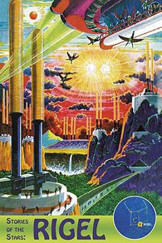Retrosci-fi: Stories of the Star... Rigel White Modern Wood Framed Art Print with Double Matting by Paul, Frank R.