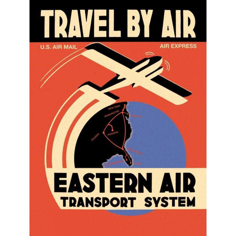 Eastern Air Transport System Black Modern Wood Framed Art Print by Unknown