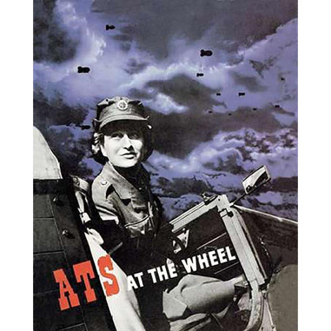 ATS at the Wheel White Modern Wood Framed Art Print by Pick, Beverly