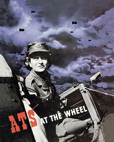 ATS at the Wheel White Modern Wood Framed Art Print with Double Matting by Pick, Beverly