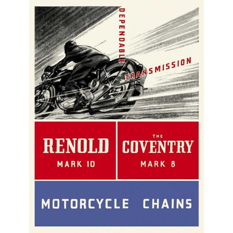 Reynold Mark 10 Motorcycle Chains Black Modern Wood Framed Art Print with Double Matting by Unknown